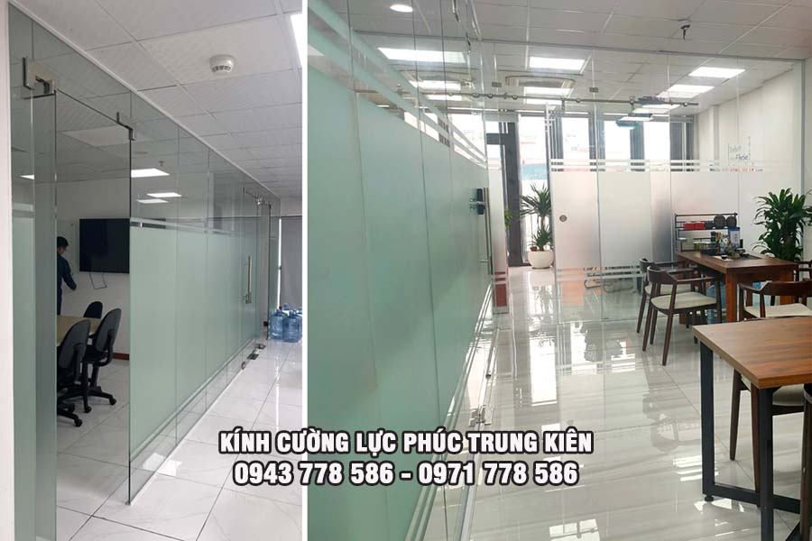 cầu thang kính cường lực
